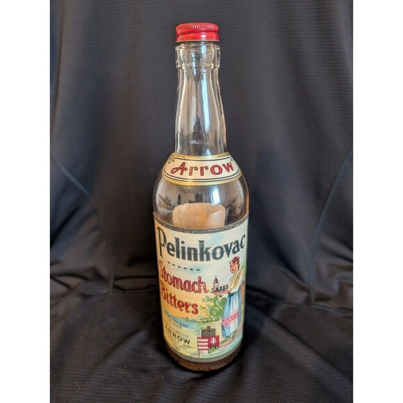 Vtg 1940s Arrow Extract Pelinkovac Stomach Bitters Bottle Detroit Michigan Nice - Picture 12 of 12